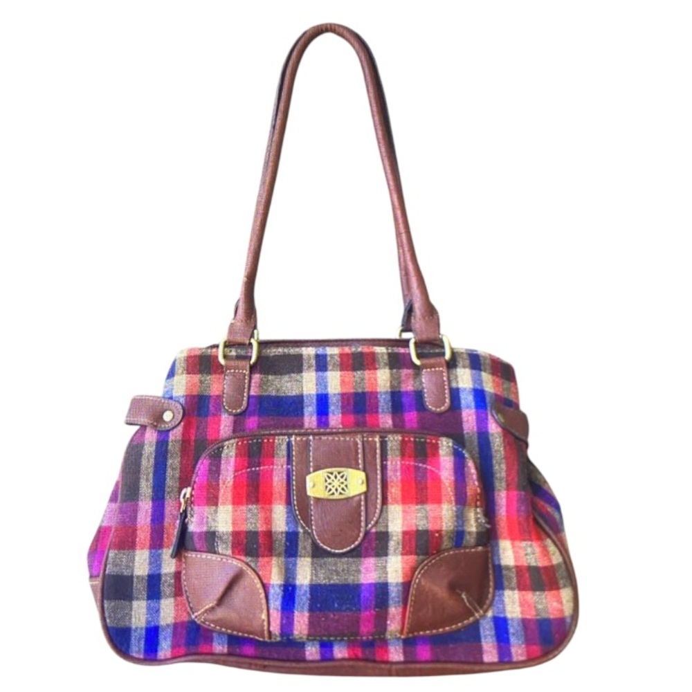 George Bags Plaid Shoulder Bag Preppy Summer Purse Pockets